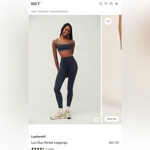 Set active LUXFORM® LUX DUO STRIPE LEGGINGS - INDIGO × 1
Indigo / M